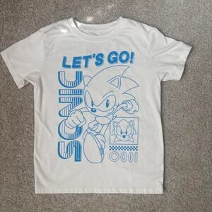 Vintage Style Sonic The Hedgehog Graphic Tee Cream / Blue